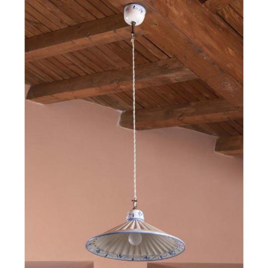 klasszikus keramia fuggesztek lampa mediterran feher egyszeru konyha nappali etkezo asztal fole vilagitas csillar mennyezeti haloszoba lameridiana kek mintas rez.jpg